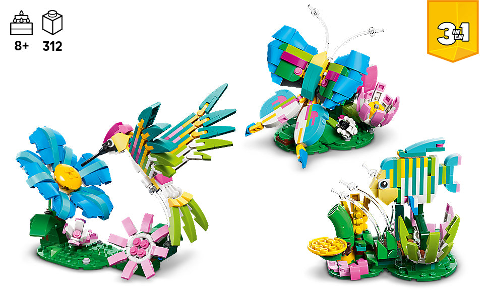 LEGO Creator 3 en 1 Wild Animals colorido juguete de