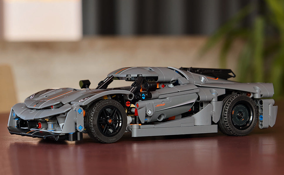 LEGO Technic Koenigsegg Jesko Absolut - Hiperauto gris, juego de construcción de autos deportivos para niños y niñas, carreras de vehículos para niños, kit de modelo para construir, juguete de coche