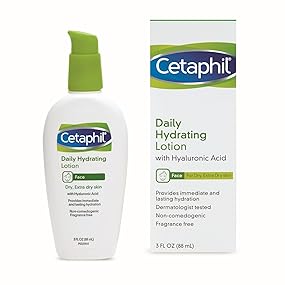 Cetaphil, loción hidratante diaria con ácido hialurónico, 3.0 onzas líquidas