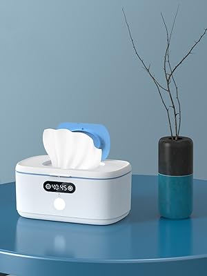 Bellababy Calentador de Toallitas para Vehículo y Uso Doméstico, Dispensador de Toallitas Húmedas para Bebés y Calentador de Pañales con Luz Nocturna, Pantalla de Temperatura, Sin Necesidad de Agua y