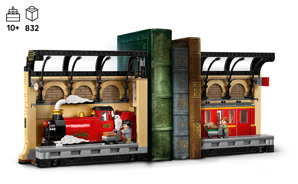 LEGO Harry Potter Book Nook: Hogwarts Express Building Set – Decoración de estante de dormitorio para niños, niñas y fanáticos, a partir de 10 años – Minifiguras coleccionables de Harry & Ron – Idea