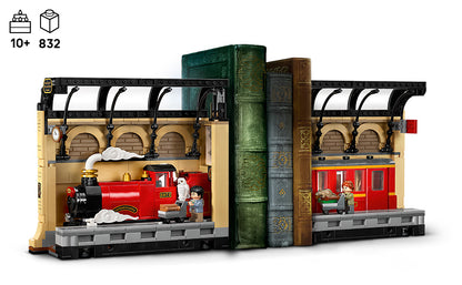 LEGO Harry Potter Book Nook: Hogwarts Express Building Set – Decoración de estante de dormitorio para niños, niñas y fanáticos, a partir de 10 años – Minifiguras coleccionables de Harry & Ron – Idea