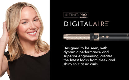 Infiniti PRO CONAIR Varita de peinado húmedo a seco, herramienta de peinado múltiple para rizos, ondas, peinados y volumen, 4 accesorios y bolsa de almacenamiento, exclusivo de Amazon, negro