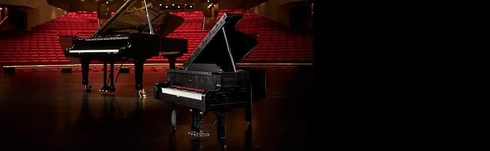 LEGO Ideas Grand Piano 21323 - Juego de construcción de modelos para adultos, kit coleccionable de decoración del hogar, regalo para amantes de la música con funciones motoras y de potencia