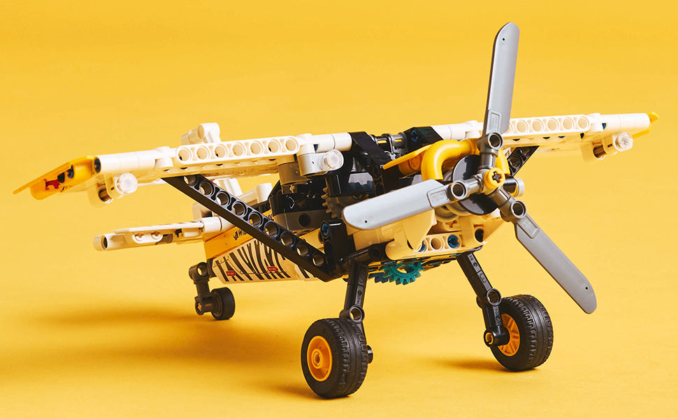 Avión de juguete LEGO Technic - Avión de juguete para construir para niños, niños y niñas, a partir de 8 años - Juego de avión modelo con hélice giratoria, motor de pistón de 4 cilindros y más - 42198