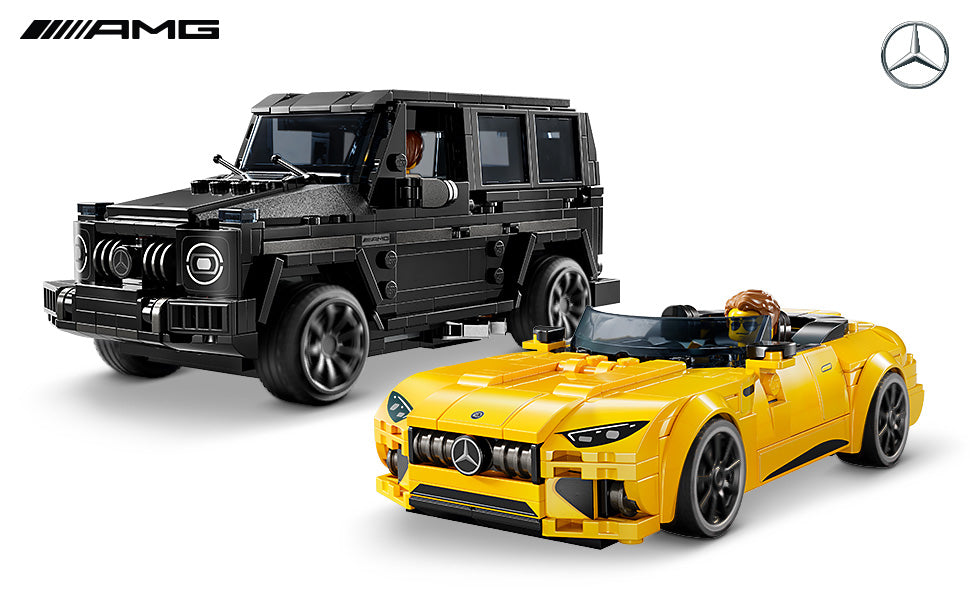 LEGO Speed Champions Mercedes-AMG G 63 y Mercedes-AMG SL 63 Juguetes de Construcción - Coches de Juguete de Juego de Simulación para Niños y Niñas, Edades 10+ Años - Regalos para Navidad - 76924