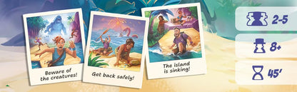 Asmodee Survive The Island - Juego de mesa (edición 2024) - Aventura de escape emocionante con nuevos monstruos, divertido juego de estrategia para niños y adultos, a partir de 8 años, 2 a 5 jugadores