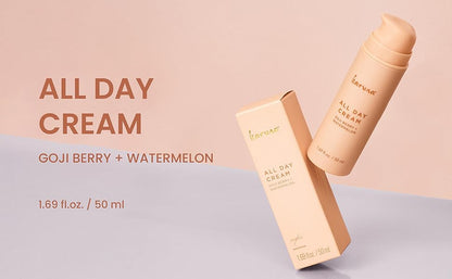 Karuna - Crema hidratante todo el día, crema facial antiarrugas fuera de set Sequedad y líneas finas - Hidratante facial hidratante, extracto de sandía antioxidante, ácido hialurónico, bayas de Goji y