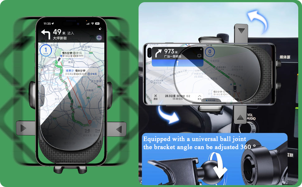 Soporte de teléfono de coche para Ford Fusion Auto Accesorios [Solo para Fusión 2013-2020] [Bloqueo automático, manos libres, soporte de teléfono celular para automóvil compatible con iPhone y todos los teléfonos inteligentes]