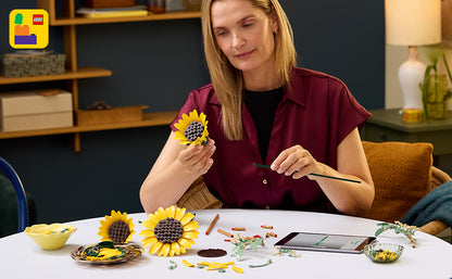 LEGO Botanicals 11502 - Ramo de girasol para adultos, a partir de 18 años, flores artificiales para la oficina en casa, dormitorio o decoración de escritorio, regalos para mujeres y hombres