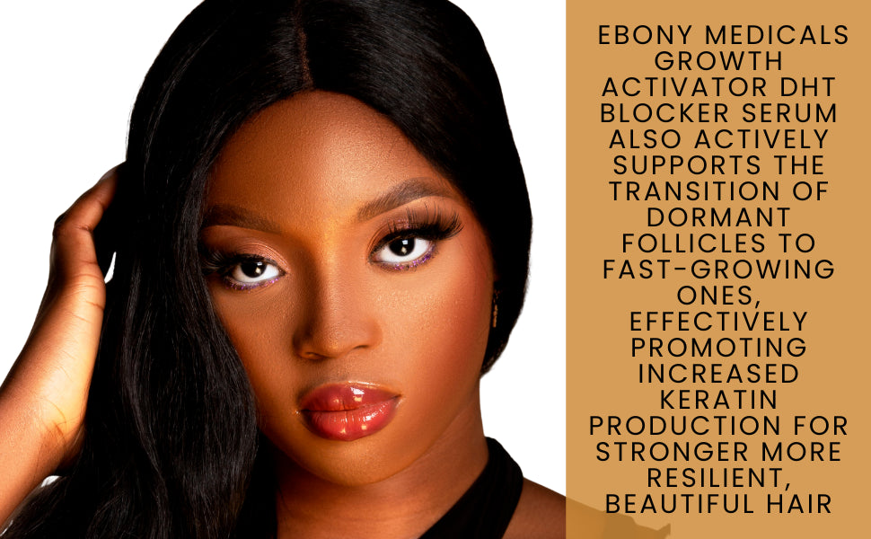 Ebony Medical Hair Support Serum - Fórmula Procapil que bloquea DHT - Fortalece el adelgazamiento del cabello y la salud del cuero cabelludo - Suero liposomal para el cuero cabelludo para un cabello más completo y grueso - 2 onzas líquidas