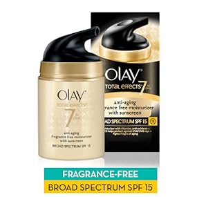 Olay Total Effects Crema AntiEdad Hidratante, de uso diario, sin fragancia, 7 en 1, 1.7 onzas, libre de fragancia